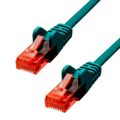 ProXtend V-6UTP-10GR CAT6 Ethernet Cable – 10m Green U/UTP CCA PVC with Gold-Plated RJ45 Connectors