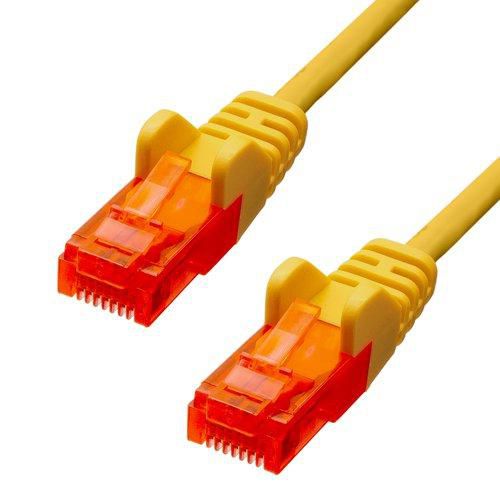 ProXtend CAT6 U/UTP Ethernet Cable 0.3m Yellow – CCA PVC, RJ45, High-Speed