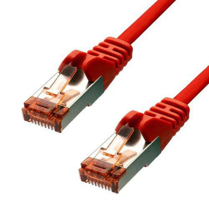 ProXtend V-6FUTP-02R CAT6 Ethernet Cable – 2m Red F/UTP CCA PVC with Gold-Plated RJ45 Connectors