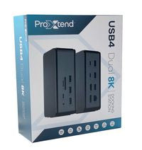 ProXtend DOCK2XUSB4 Dual 8K USB4 Docking Station – 40Gbps, 100W PD, Grey