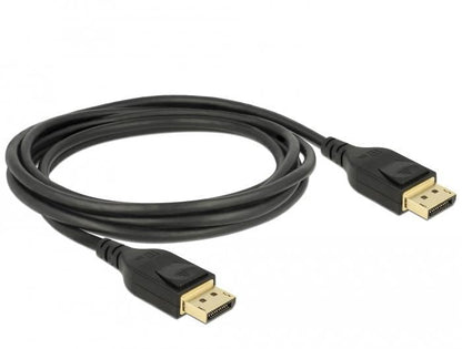 Delock 85663 DisplayPort 1.4 Cable – 5m, 32.4Gb/s, 8K UHD, Triple Shielded, Gold-Plated Connectors