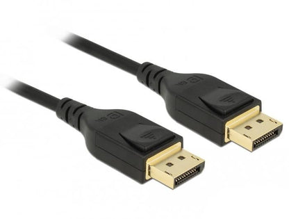 Delock 85663 DisplayPort 1.4 Cable – 5m, 32.4Gb/s, 8K UHD, Triple Shielded, Gold-Plated Connectors