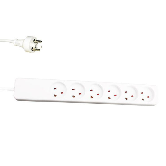 Garbot 24155124-5EE Power Strip – 6-Way Type K 5m Plastic White