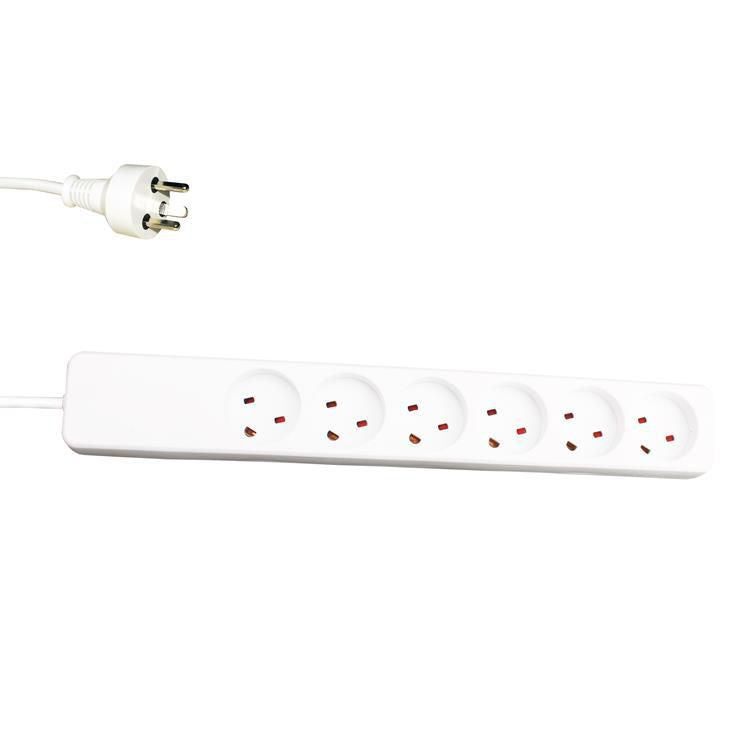 Garbot 24155124-3EE Power Strip – 6-Way Type K 3m White Plastic