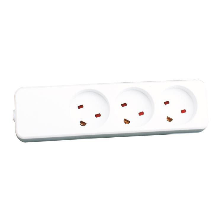 Garbot Z66000107-PA01 Power Strip – 3-Way Type K Plastic 230V White