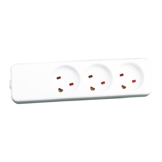 Garbot Z66000107-PA01 Power Strip – 3-Way Type K Plastic 230V White