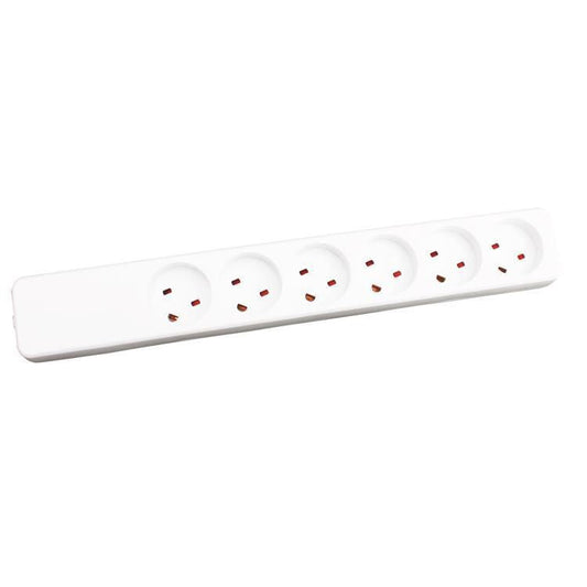 Garbot Z66000108-PA01 Power Strip – 6-Way Type K Plastic 230V White