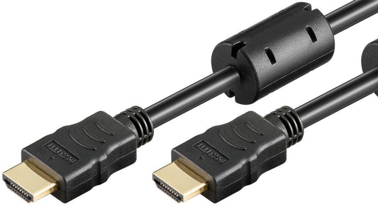 Goobay 31910 High Speed HDMI Cable – 5m, 4K, Gold-Plated, Ethernet, Black