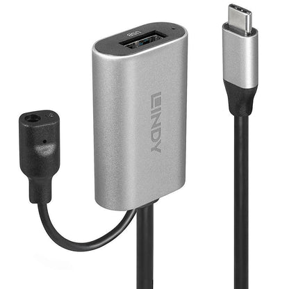 Lindy 43270 USB 3.2 Gen 1 C/A Active Extension Cable 5m – Silver