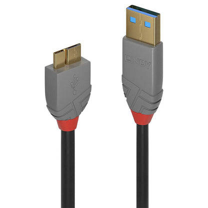Lindy 36767 USB 3.2 Type A to Micro-B Cable 2m – 5Gbps Anthra Line