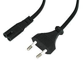 Lindy 30421 Power Cable 2m Black CEE7/16 to C7 Coupler