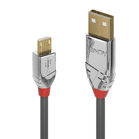 Lindy 36654 USB 2.0 Type A to Micro-B Cable 5m Gold Plated Connectors