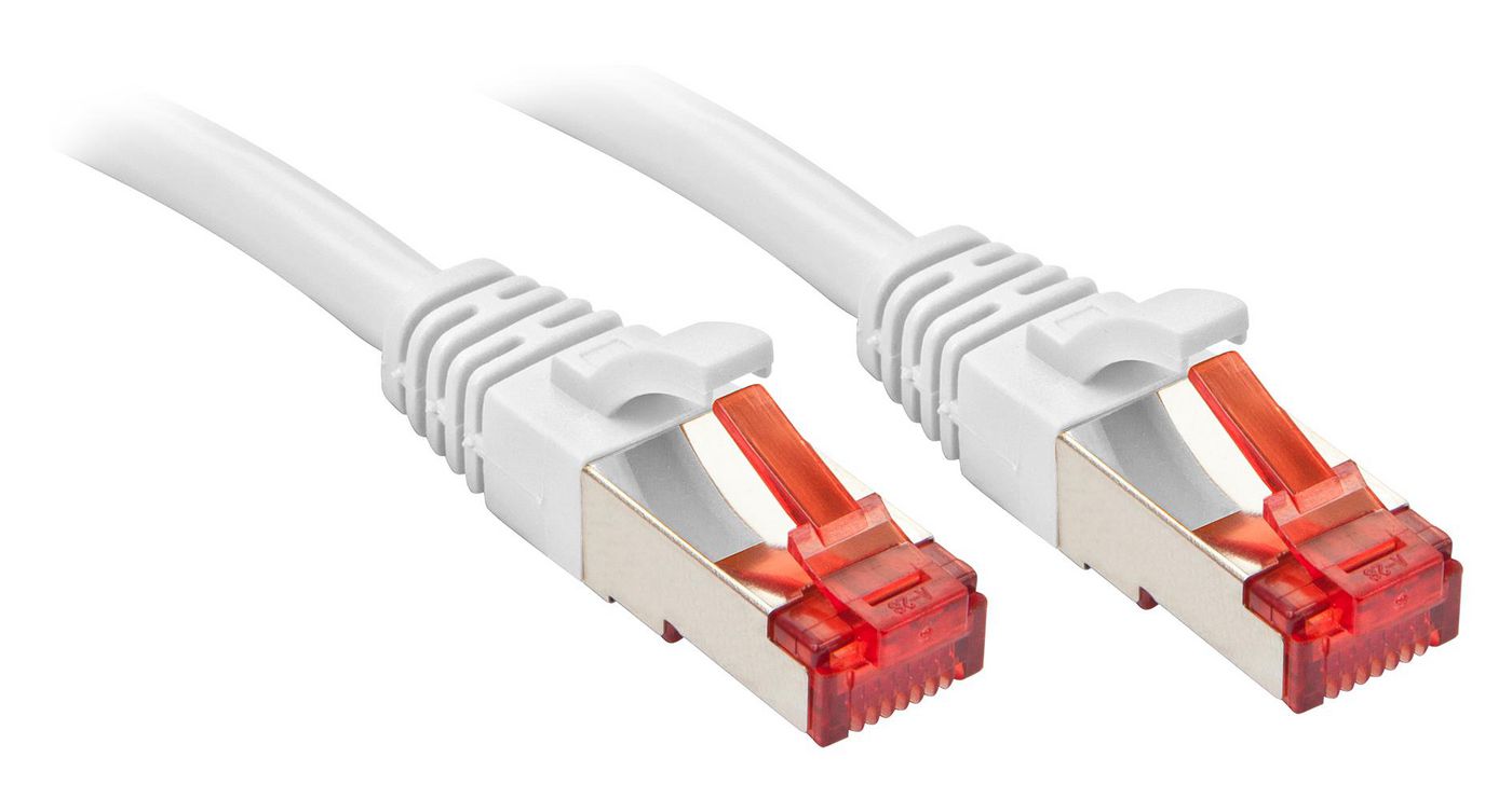 Lindy RJ-45 Cat6 S/FTP 1m Network Cable – Gold Plated, White