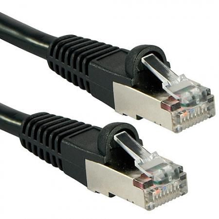 Lindy Cat6 S/FTP Network Cable, 2m, Black, Gold-Plated RJ-45 Connectors