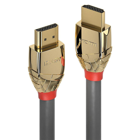 Lindy 7.5m High Speed HDMI Cable Gold Line – 4K UHD, 24K Gold Plated, HDMI 2.0