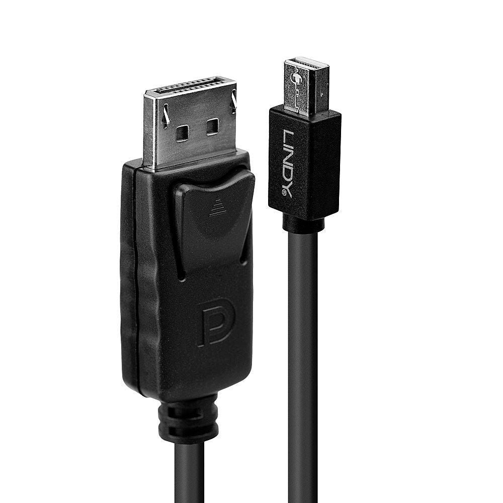 Lindy 41647 3m Mini DisplayPort to DisplayPort Cable – 4K UHD 4096x2160 @ 60Hz, Gold Plated