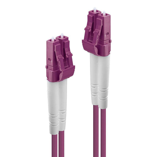 Lindy 2m LC-LC OM4 50/125 Fibre Optic Patch Cable – Pink, LS0H, 2m