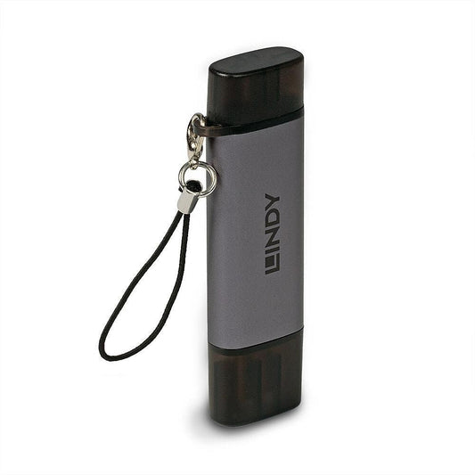Lindy 43335 Card Reader – USB 3.2 Type C & A SD/MicroSD 5Gbps