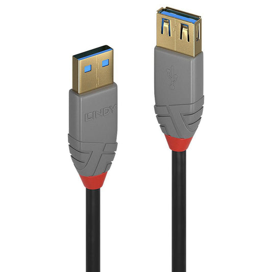 Lindy 36763 USB 3.2 Type A Extension Cable 3m 5Gbps Black