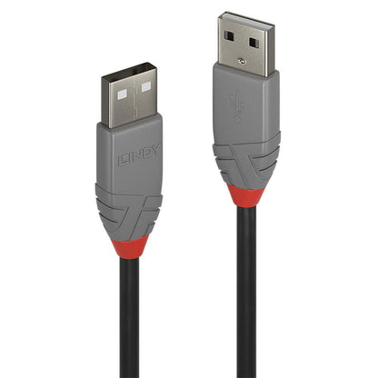 Lindy 36690 USB 2.0 Type A to A Cable – 0.2m, Black, Anthra Line