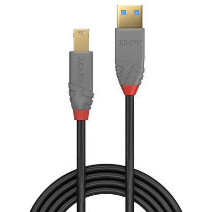 Lindy 36744 USB 3.2 Type A to B Cable 5m 5Gbps Gold Plated
