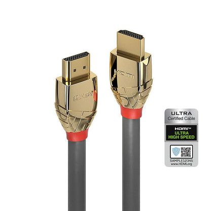 Lindy 37604 5m Ultra High Speed HDMI Cable – Gold Line, HDMI 2.1, 48Gbps, 4K/8K Support