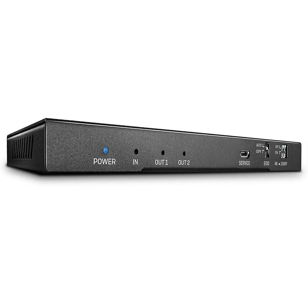 Lindy 38230 HDMI Splitter – 2 Port 18G, Audio Out, 4K 60Hz, Downscaling