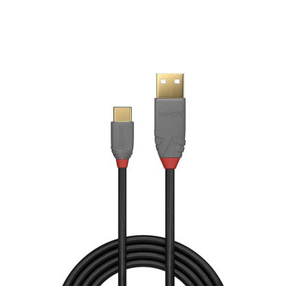 Lindy 36886 USB 2.0 Type A to C Cable 1m 480Mbps Gold Plated