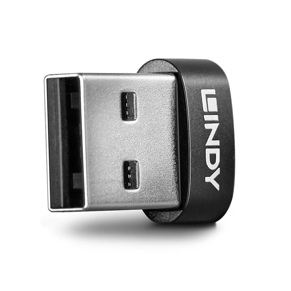 Lindy USB 2.0 Low Profile Type A to C Adapter – Ultra Compact, 480Mbps