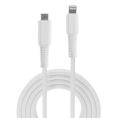 Lindy 31315 USB Type C to Lightning Cable 0.5m White – MFi Certified
