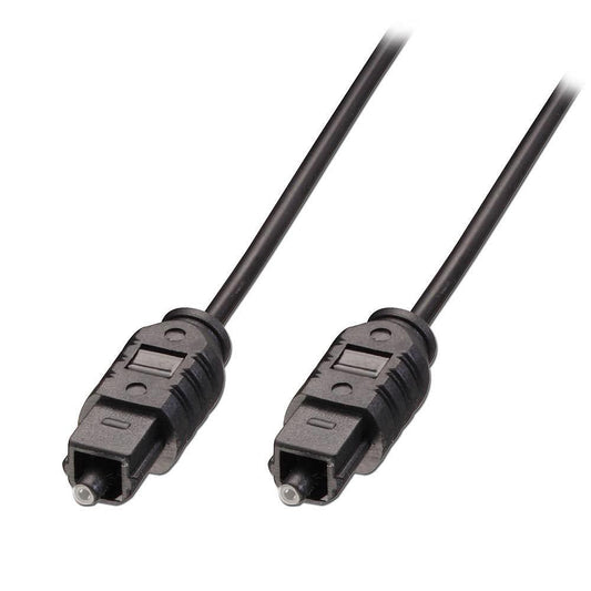 Lindy 35212 TosLink Digital Optical SPDIF Cable – 2m Male to Male Black, High-Quality Fibre Optic