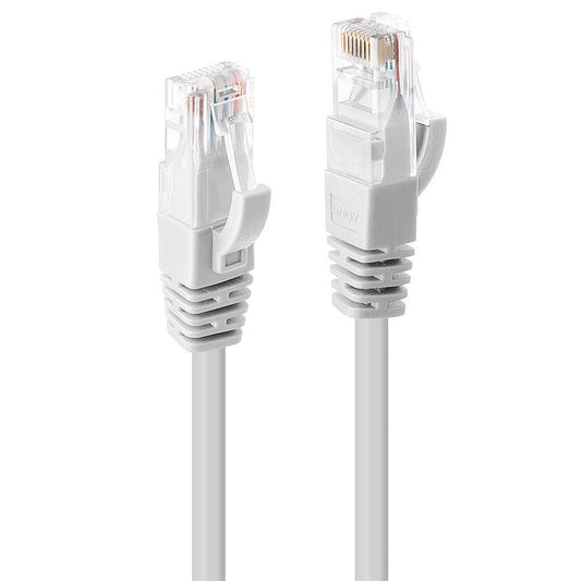 Lindy 3m Cat.6 U/UTP Network Cable – White, RJ45, 250MHz, Snagless