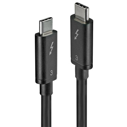 Lindy 41555 0.5m Thunderbolt 3 Cable – USB-C to USB-C, 40Gbps, Black
