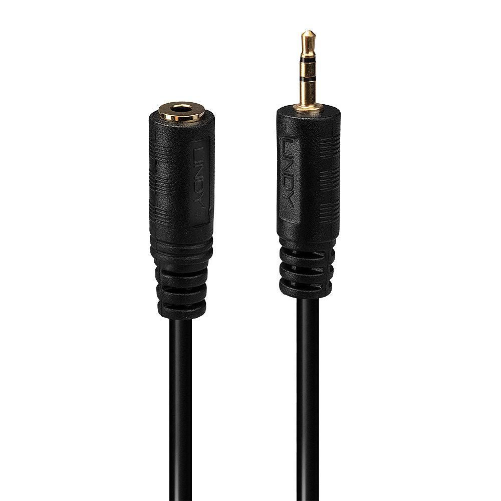 Lindy 2.5mm Male to 3.5mm Female Audio Adapter – Gold-Plated, 0.2m