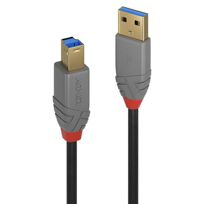 Lindy 36741 USB 3.2 Type A to B Cable 1m – 5Gbps Anthra Line