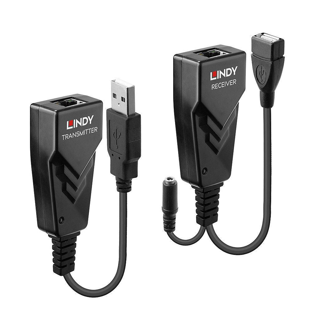 Lindy 42674 100m USB 2.0 Cat.6 Extender – Network Transmitter & Receiver