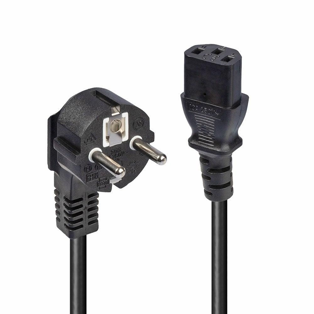 Lindy 30336 Schuko 2 Pin Plug to IEC C13 Power Cable 3m Black