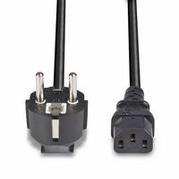 Lindy 30336 Schuko 2 Pin Plug to IEC C13 Power Cable 3m Black