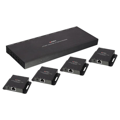 Lindy 38155 70m Cat.6 4 Port HDMI 4K30 IR Splitter Extender with Loop Out