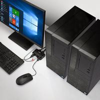 Lindy 42340 KVM Switch – 2 Port HDMI 4K30 USB 2.0 Audio Black