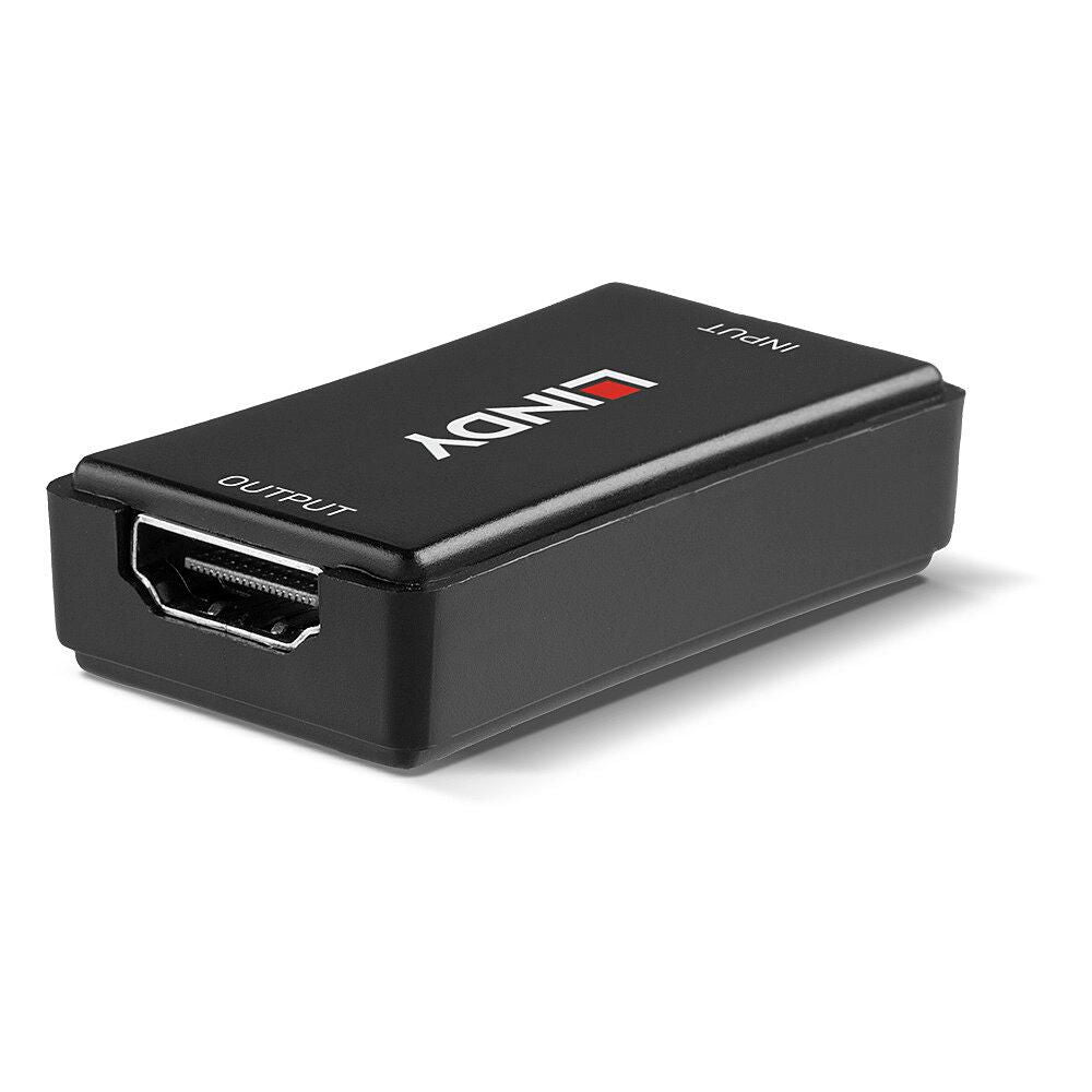 Lindy 38211 HDMI 4K60 Repeater – 50m Range, 2.0b, 17.82Gbps, Black