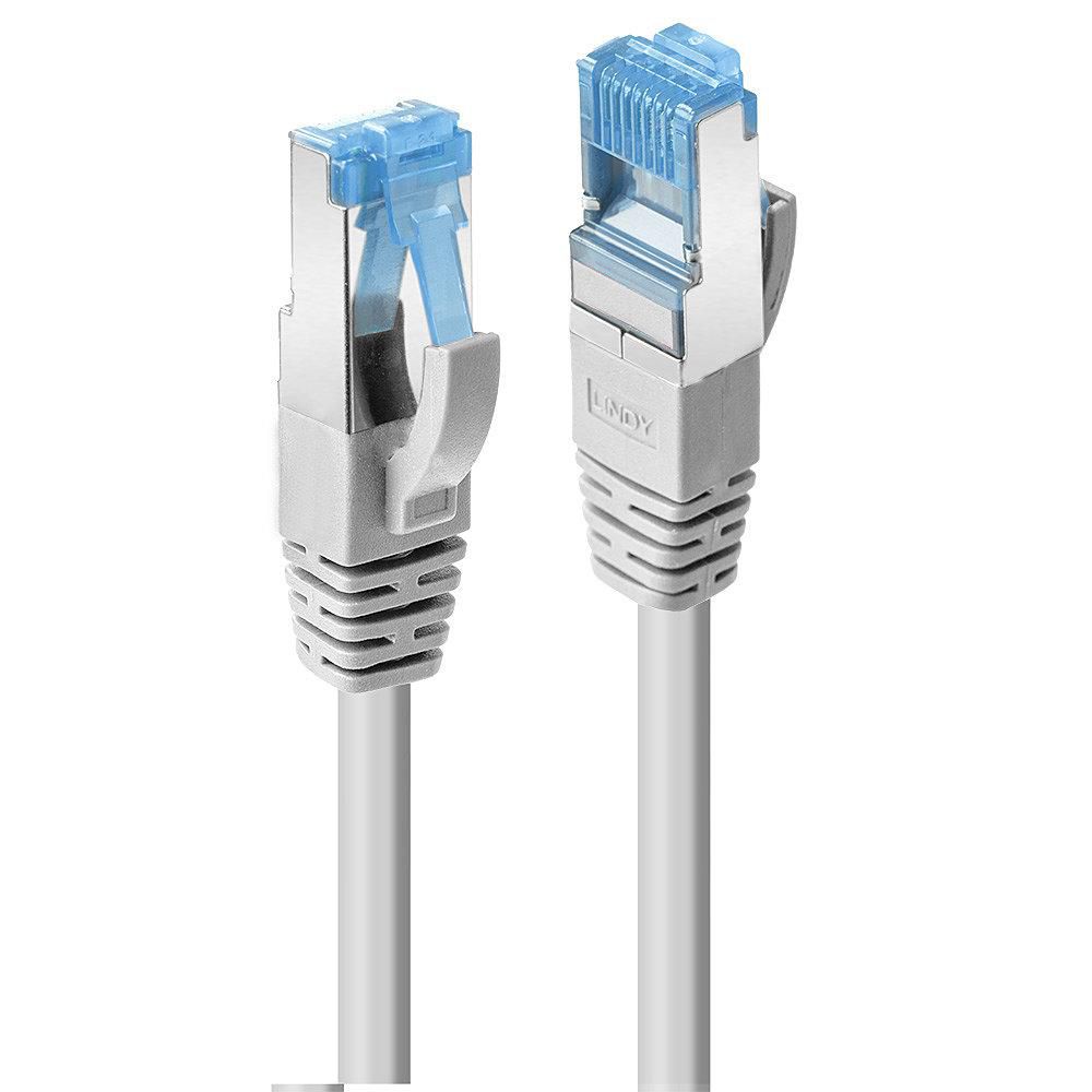 Lindy 0.3m Cat.6A S/FTP LSZH Network Cable – Grey, Gold Plated, 10GbE