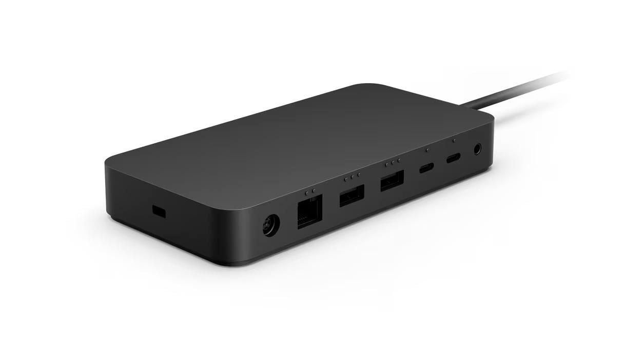 Microsoft T8H-00002 Surface Thunderbolt 4 Dock – 10-Port Hub, 165W Power Delivery, Black