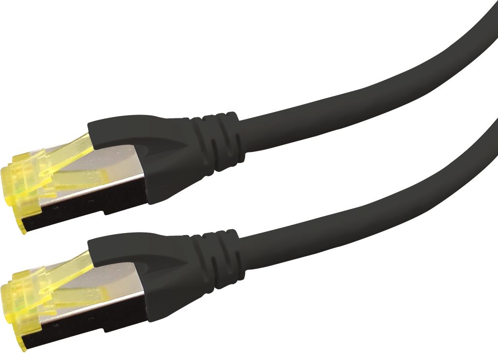 LOGON PREMIUM Cat6a S/FTP LSOH Network Patch Cable 10m Black – RJ45, 26AWG