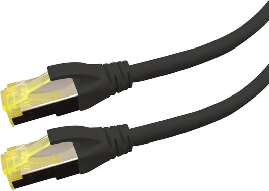 LOGON PREMIUM Cat6a S/FTP LSOH Network Patch Cable 10m Black – RJ45, 26AWG
