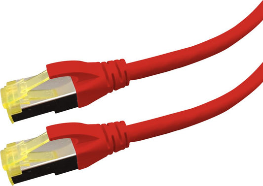 LOGON PREMIUM Cat6a S/FTP Patch Cable 3m Red – LSOH, RJ45, 26AWG