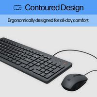 HP 240J7AA#UUW Wired Keyboard and Mouse Set – Nordic Layout, 1600 DPI, USB