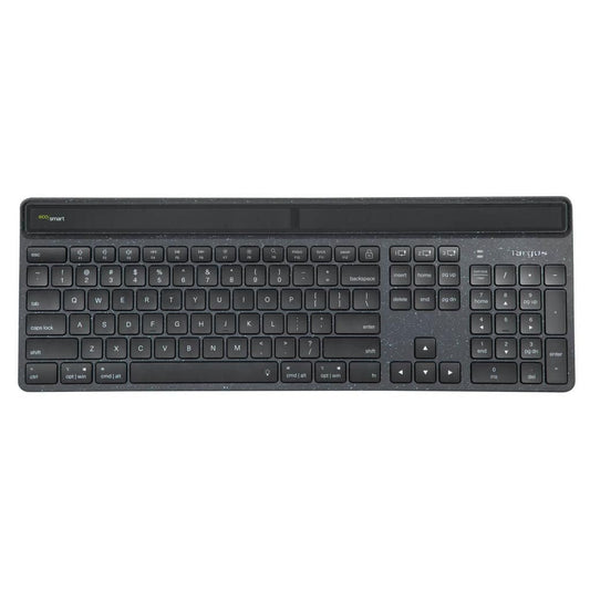 Targus AKB868NO Sustainable Energy Harvesting EcoSmart Keyboard – Wireless Bluetooth Nordic QWERTY Black