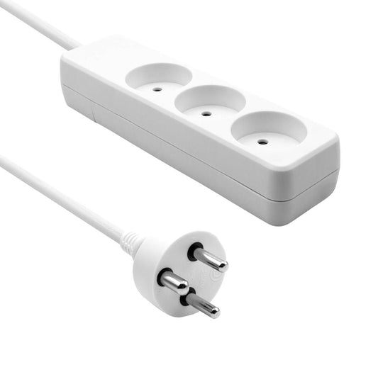 ProXtend K3-K06W Power Strip – 3-Way 6m White Extension Lead