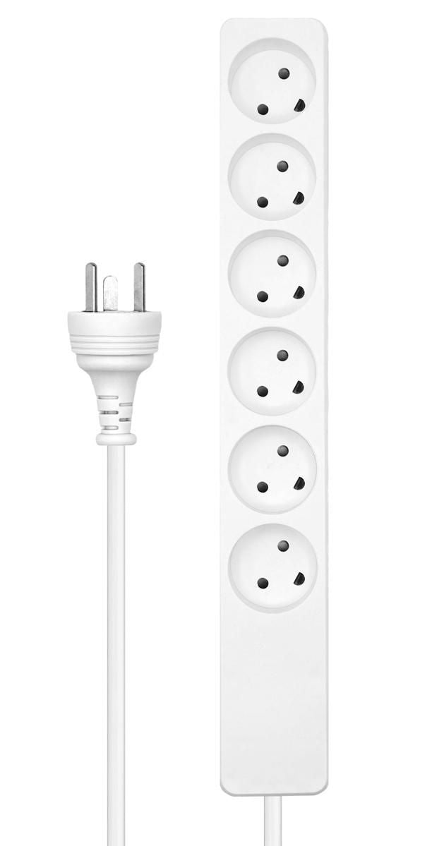 ProXtend K6-KIT01W 6-Way Power Strip 1m White Extension Lead
